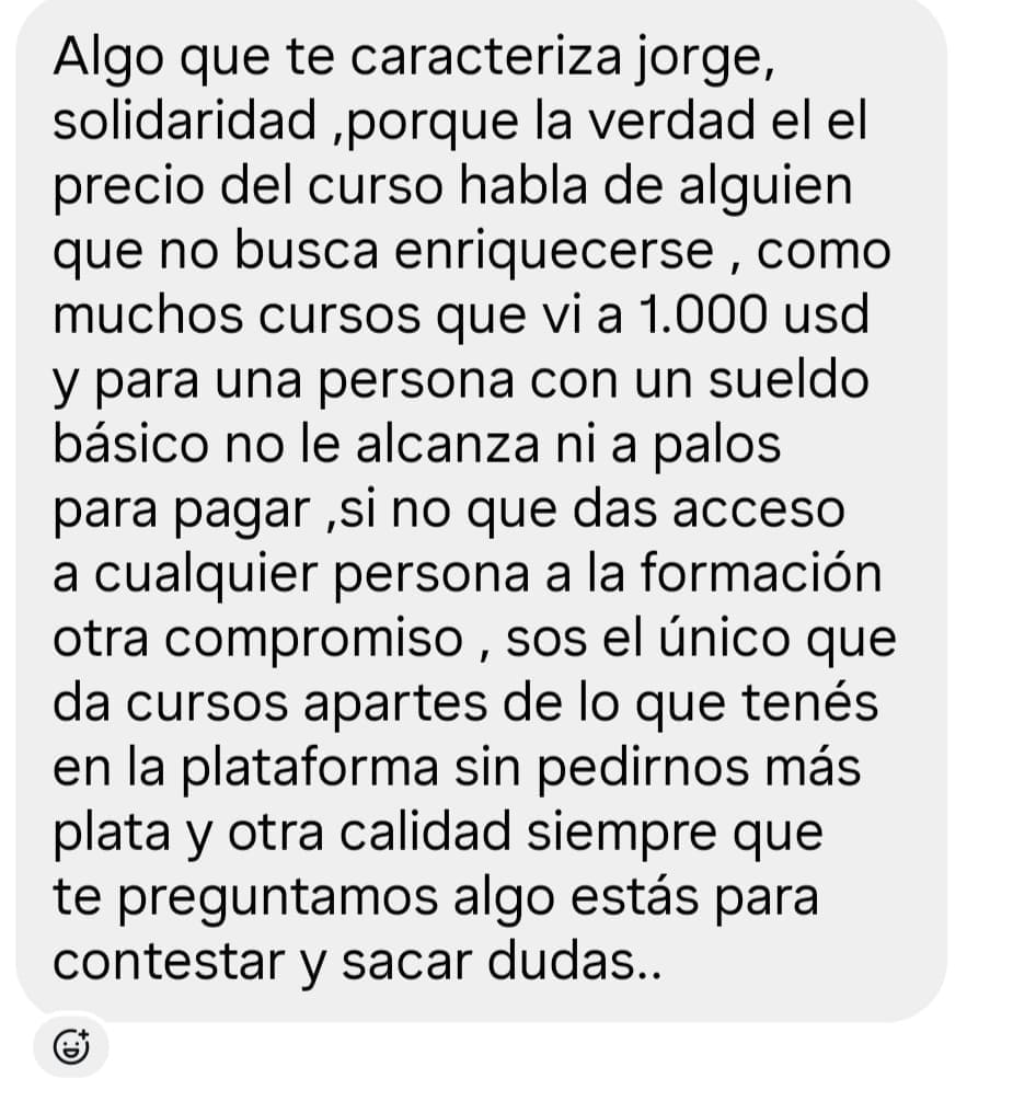 Testimonio real de alumno del programa