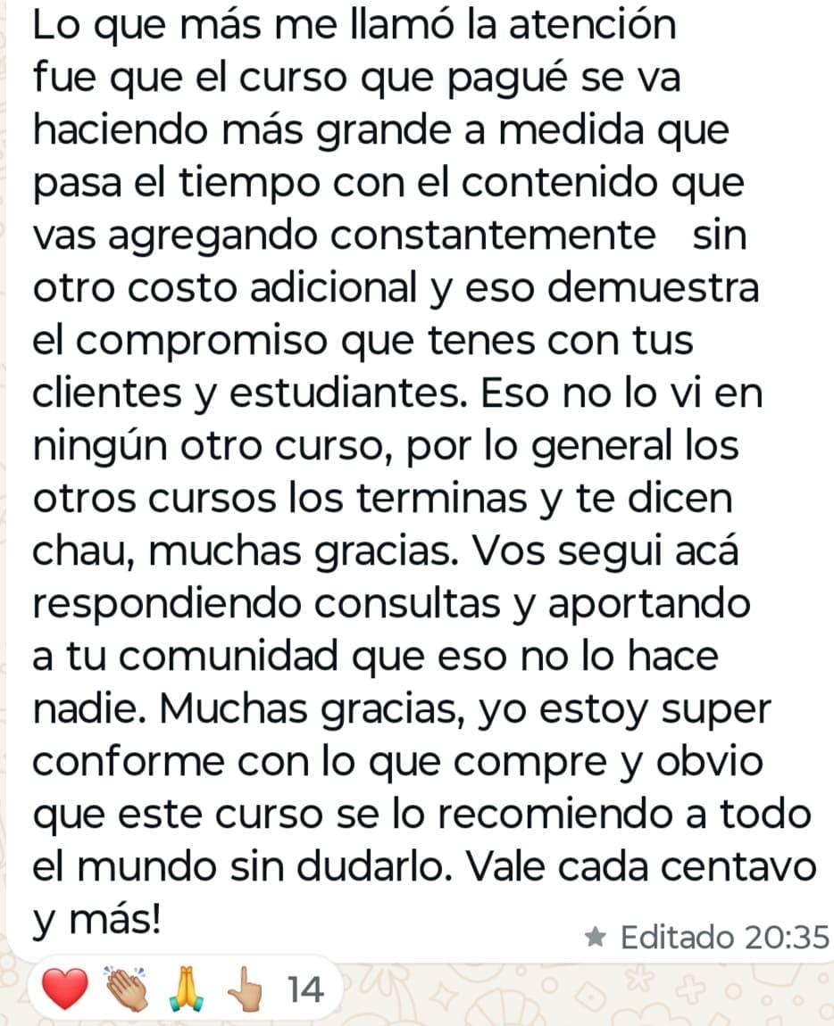 Testimonio real de alumno del programa