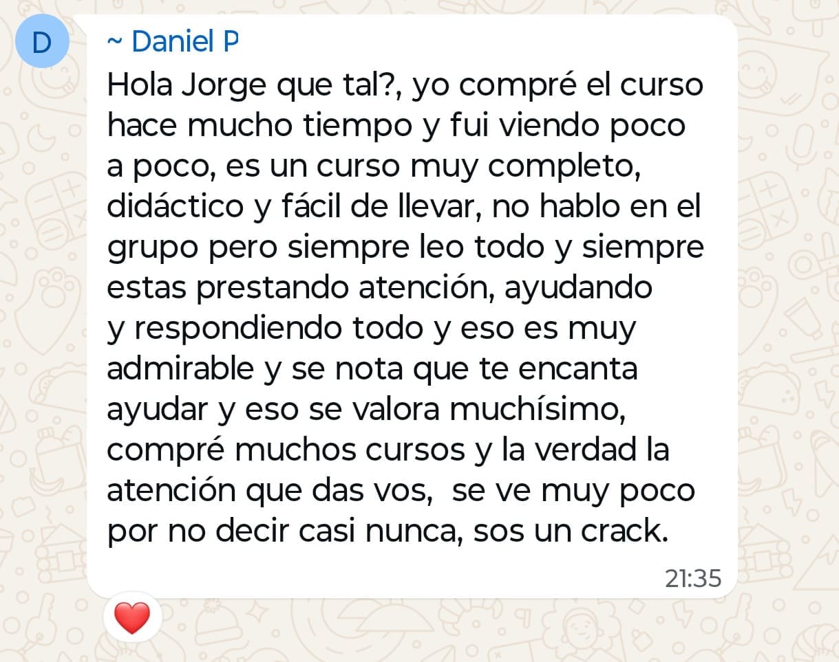 Testimonio real de alumno del programa