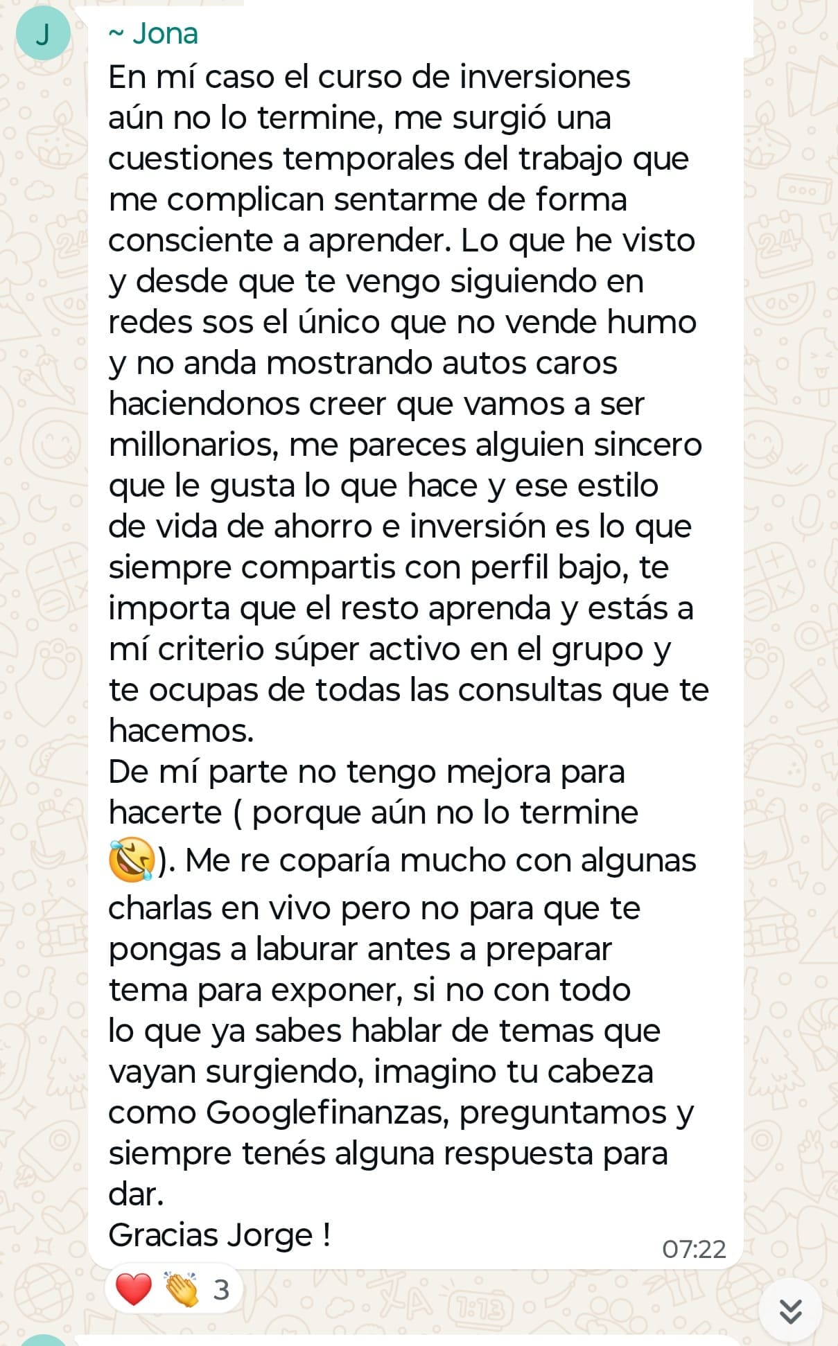 Testimonio real de alumno del programa